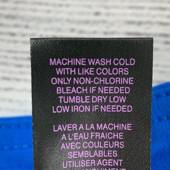 SlimSation Crop Pants sz 4 Bright Blue Stretch Pull on Inseam 23" New NWT - Picture 10 of 10